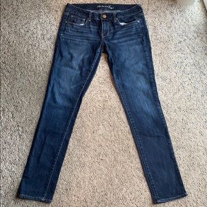 8 long AE stretch skinny jeans